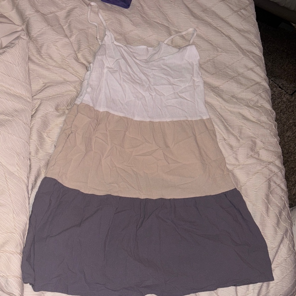 Color Block Sleeveless Dress